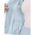 thumbnail image 5 of INSPIRE CHIC Women's Suit Set 2 Piece Outfits Plaid Tweed Short Blazer Jacket and Skirt Sets XS Light Blue, 5 of 6