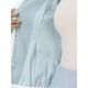 thumbnail image 5 of Conjunto de traje para mujer INSPIRE CHIC de 2 piezas, chaqueta corta de tweed a cuadros y falda, M azul claro, 5 of 6