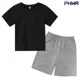thumbnail image 3 of Conjunto de camiseta de algodón para niños, ropa informal de manga corta para niños y niñas de 2 a 12 años, conjunto de verano de color sólido para bebés, 3 of 5