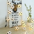 thumbnail image 3 of 16FT 20LED String Lights Football Soccer Shaped Fairy Lights LED Decorative Hanging Lights for World, 3 of 8
