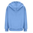 thumbnail image 5 of eczipvz Women's Full Zip Up Hoodie Casual Long Sleeve Hooded Sweatshirts Pockets Jacket Fall Fleece Y34K Tops Oversized Coat for Women Sky Blue,M, 5 of 5