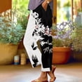 thumbnail image 2 of YUANGUANST Wide Leg Pants Woman Women's Striped Design Loose Pocket Casual Pants Business Work Casual Pants, 2 of 4