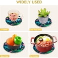 thumbnail image 5 of SKYSONIC 2 Pieces Cartoon Dinosaurs Pot Holders Set, Trivet Tropical Leaves Flowers Hot Pads Potholder Cotton for Kitchen Weave Pot Mat Cooking Baking Decor Home, 5 of 7