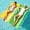 Green,Yellow, variant on 2-Pack Inflatable Pool Floats, 64"×32" Adult Water Lounger Rafts with Headrest, Durable Floating Mattresses for Pool, Beach & Summer Parties