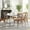 Antique White, variant on BizChair 60" Solid Wood Trestle Base Dining Table, Farmhouse Style Commercial Grade Table with Seating for 6, Antique White Finish