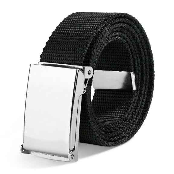 Adjustable Belt, Clamp Buckle, Cut-to-Fit, Black