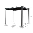 thumbnail image 3 of Kozyard Morgan Outdoor Extra-Large Gray Aluminum Frame Pergola with Sunshade Canopy (10ft x 12ft, Gray), 3 of 5