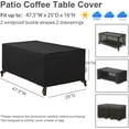 thumbnail image 6 of Patio Furniture Covers,Outdoor Furniture Cover Waterproof,Patio Furniture Set Covers for 4 Piece Outdoor Conversation Set,Patio Covers Set-XX-Large (Black), 6 of 8