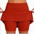thumbnail image 2 of Athletic Skorts for Women High Waist Tummy Control Golf Tennis Skirts Summer Causal Solid Shorts with Pockets, XL, 2 of 7