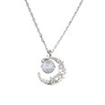 thumbnail image 1 of Collar de luna de ensueño de plata JAMW para mujer cadena de clavícula lujo ligera suave 1 pieza Sencillez, 1 of 5