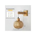 thumbnail image 3 of Aetomce Boho Vintage Rattan Wall Sconce Indoor Light Fixture Bamboo, 3 of 5