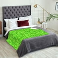 thumbnail image 5 of XMXT Throw Blankets, Kaleidoscope Green Print Bed Blanket for Bedroom Sofa, 50 x 70 inches Green, 5 of 9