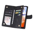 thumbnail image 3 of Dteck Case for Samsung Galaxy A16 5G with Card Slots,Magnetic Closure Leather Zipper Wallet Case Durable Flip Folio Kickstand Full Body Portection Cover Wrist Strap for Galaxy A15,Black, 3 of 7