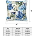 thumbnail image 4 of Blue and White Floral Pillow Covers 18x18 Set of 2, Spring Hydrangea Hibiscus Flower Throw Pillow Covers Outdoor Decorative Pillow Case for Couch Bed Sofa Cushion Home Decor, 4 of 6