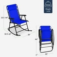 thumbnail image 3 of Best Choice Products Folding Outdoor Zero Gravity Rocking Lounge Chair w/ Headrest Pillow - Cobalt Blue, 3 of 8