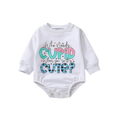 

Coduop Infant Baby Girls Boys Romper Letter Print Long Sleeve Jumpsuits Newborn Baby s Bodysuits