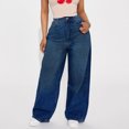 thumbnail image 6 of Quixlent Women's Wide Leg Jeans High Waisted Stretchy Boyfriend Denim Pants Straight Leg Loose Baggy Jeans with Pockets, 6 of 8