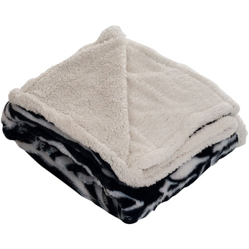 Somerset Home Throw Blanket Fleece/Sherpa Zebra