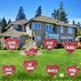 thumbnail image 1 of 8 Pieces Valentine's Day Yard Signs Decorations Outdoor Large Valentine Love Cupid Hearts Corrugated Gnomes Lawn Decorations with Stake for Valentines Party Wedding Decor, 1 of 8
