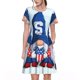 thumbnail image 1 of Disketp Cute Gnomes in USA para Vestido de Manga Corta para Mujeres, Vestidos de Verano para Mujeres, Casual y Holgado para la Playa, 1 of 6