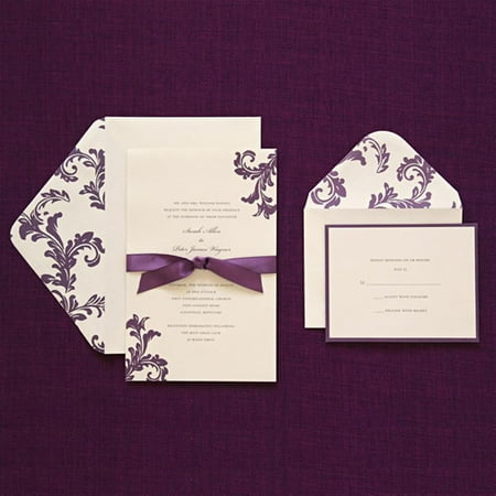 Brides Purple Wedding Invitation Kit Brides Purple Wedding Invitation Kit
