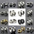 thumbnail image 2 of Grandest Birch Men Women Punk Gothic Stainless Steel Hoop Stud Earrings Jewelry Stainless Steel Pink, 2 of 8