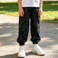 thumbnail image 2 of Youth Boys Camouflage Cargo Joggers Pants Elastic Waist Casual Jogging Trousers Bottoms Kids Hiking Sweatpants Sports Outdoor, 2 of 9