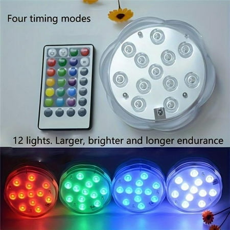 

Netjett Waterproof Dive 12 Lights Remote Control Waterproof Multi Color Diving LED Lights Underwater Night Lights