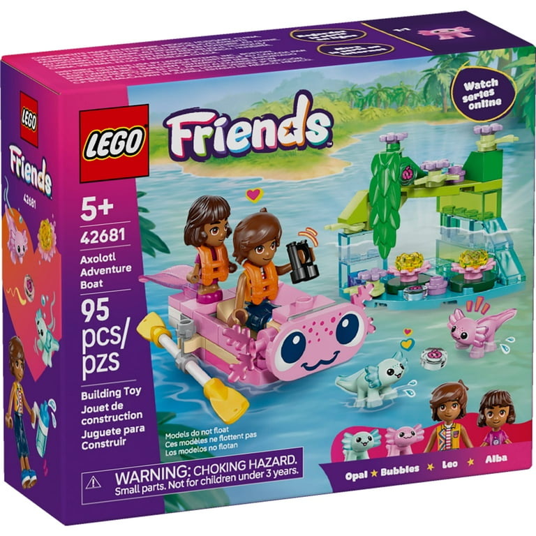 LEGO Friends Axolotl Adventure Boat Set, 42681, Pretend Play Toy