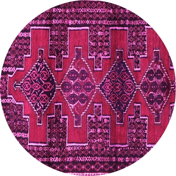 Ahgly Company Indoor Round Persian Pink Traditional Area Rugs, 5' Round