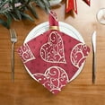 thumbnail image 2 of Dreamtimes Valentine's Day Love Heart Cloth Napkins Set of 1, Oversized Washable Reusable Polyester Dinner Table Napkins for Family, Restaurant, Party Decor, 20 x 20 Inch, 2 of 7