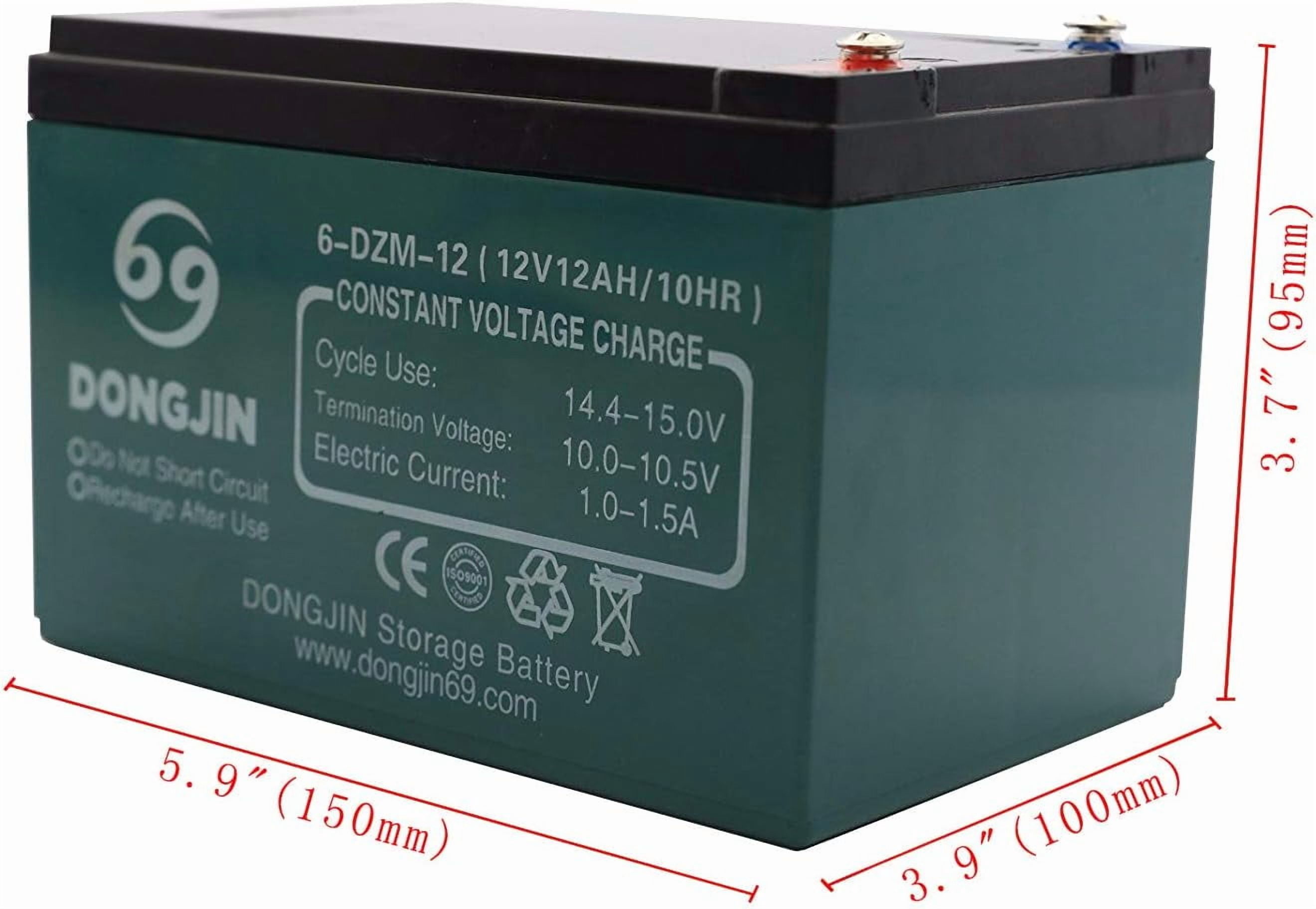 2PCS 12V 12Ah 6-DZM-12 Battery for Electric Bike Scooter Go Kart