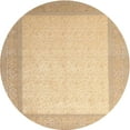thumbnail image 1 of Ahgly Company Indoor Round Contemporary Sand Brown Abstract Area Rugs, 3' Round, 1 of 6