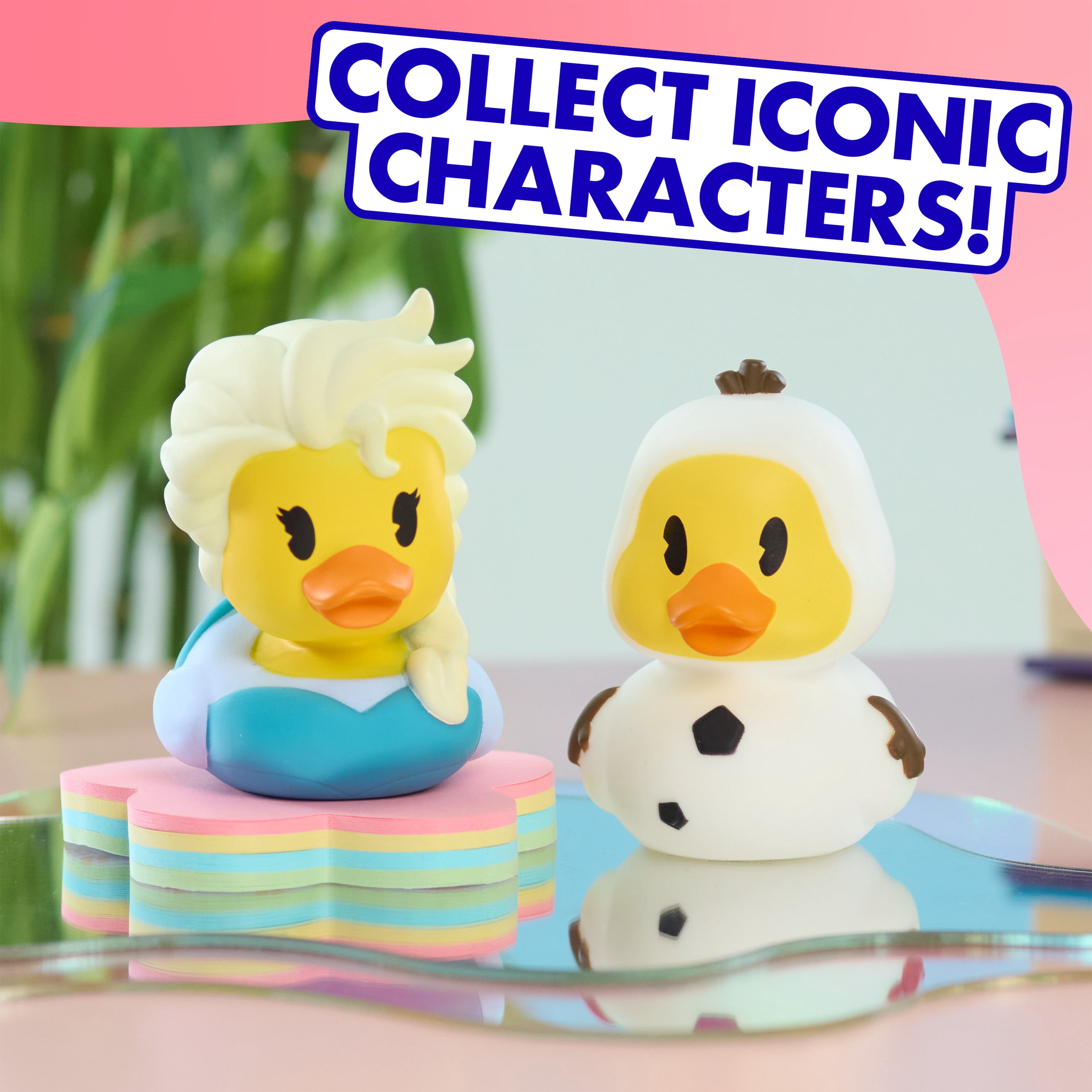 Dukalooz Disney Elsa and Olaf Small Toy Duck 2 Pack, Collectible Toy Figure, for Kids Ages 3 and up