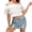 c01White, variant on JGGSPWM Girls Summer Casual Lace One-Shoulder Shirt and Denim Skirt Two-Piece Set Sleeveless Top Cute Fashion Denim Skirt Suit White 2-3Years