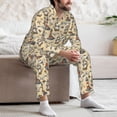 thumbnail image 7 of Yiaed Marine Birds And Coastal Lighthouse Print Men’s Pajamas Set - Long Sleeve Button Down Sleep Shirt and Pajama Bottoms Sleepwear Set Mens Pjs Sets Men's Pajama Bottoms-Small, 7 of 7