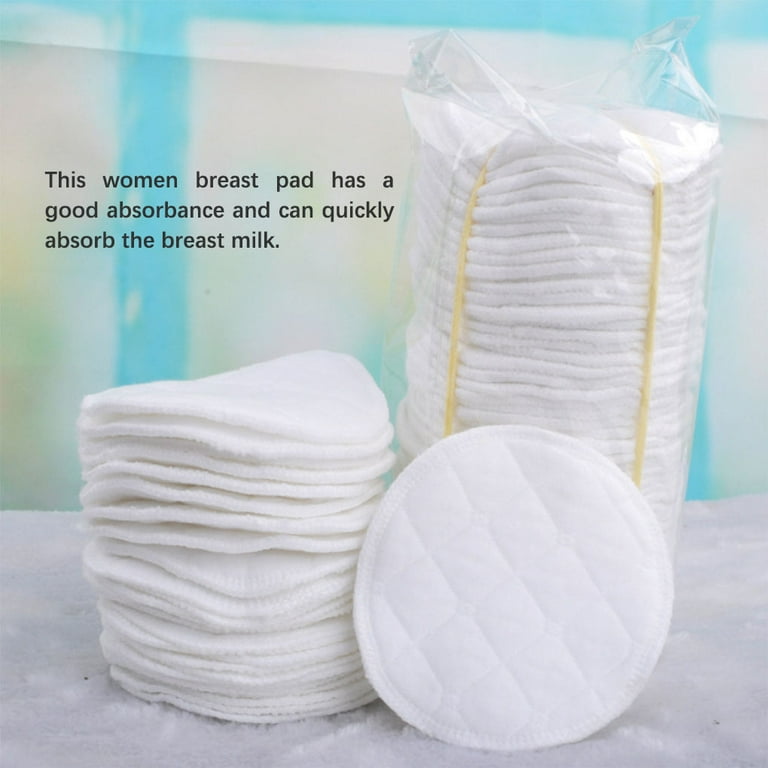 ADVEN Pack of 100 Women Breast Absorbency Pad Breastfeeding Anti-overflow  Pads Reusable Milk Absorber Nipple Cover Babies Supplies 