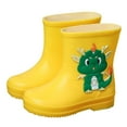 thumbnail image 2 of Hpapadks Boys Rain Boots Elastic Mouth Textured Soles Non Light Comfortable Rain Shoes for Primary School Students Kids Waterproof Boots Yellow, 2 of 7