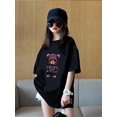 thumbnail image 1 of Tween Girls 2025 Summer Casual Round Neck Bear Print Short Sleeve T-Shirt, Suitable For 8-13 Years Old, 1 of 8