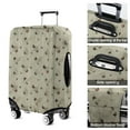 thumbnail image 5 of Beige Leaf Butterfly Pattern Luggage Cover Fashion Suitcase Cover Baggage Covers Fit 25-28 Inch Luggage (Go Travel), 5 of 5