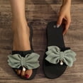 thumbnail image 6 of Wavsuf Slides for Women Casual Summer Bow Green Slides Slippers Size 7, 6 of 7