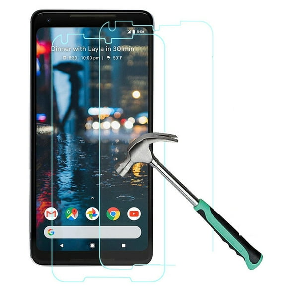 2Pack Screen Protector Tempered Glass For Google Pixel 2 XL HD Ultra Thin Anti-Scratch Bubble Free Screen Protector