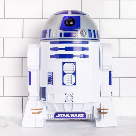 Uncanny Brands Star Wars R2D2 Popcorn Maker- Fully Operational Droid Kitchen Appliance - White