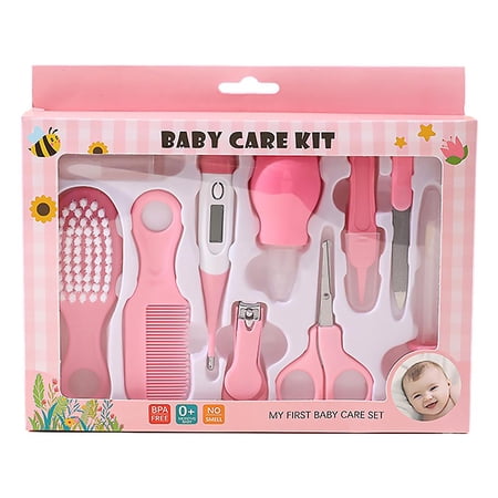10-Piece Baby Grooming & Healthcare Kit - Pink Essentials for Newborns & Infants
