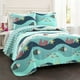 thumbnail image 1 of Juego de edredón Sea Life azul de 2 piezas, doble Lush Decor C21880P14-000, 1 of 2