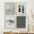 thumbnail image 4 of PixonSign Framed Wall Art Black & White Duotone Polygon, Set of 4 Abstract Shapes Wall Decor Arts, Geometric Landscapes Wall Décor, Adhesive Canvas Poster, Modern Home Artwork - 8"x10" Natural, 4 of 5