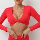 thumbnail image 3 of 2024 Pad Fitness mujeres gimnasio Yoga Top corto cultivo Yoga camisa camisetas deportivas ropa de entrenamiento ropa de ejercicio, 3 of 5