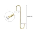 thumbnail image 2 of Unique Bargains S Hanging Hooks Extra Long Steel Hanger Gold Tone 8inch/200mm, 2 of 8
