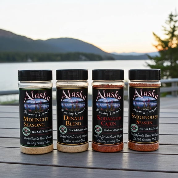Grill Master Seasoning Mix Collection - 100% Natural Mixed Spices & Seasonings/Dry Rubs  - Grilling Blends- 4 Pack - Alaska Seasoning Company