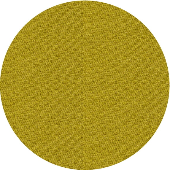 Ahgly Company Machine Washable Indoor Round Transitional Dark Golden Rod Brown Area Rugs, 8' Round